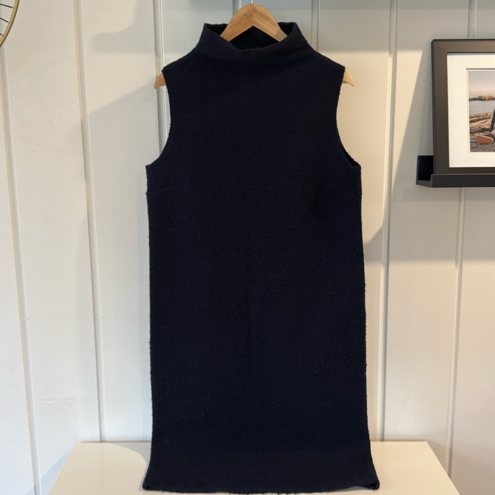 MANGO Navy Wool Blend Vest, Size M.